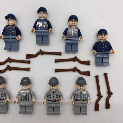 LEGO Civil War Army Soldier Minifigure Lot (100% Genuine LEGO Parts)