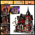 Haunted House Building Blocks Set 1249 PCS - Spooky Mansion Model Kit for Adults