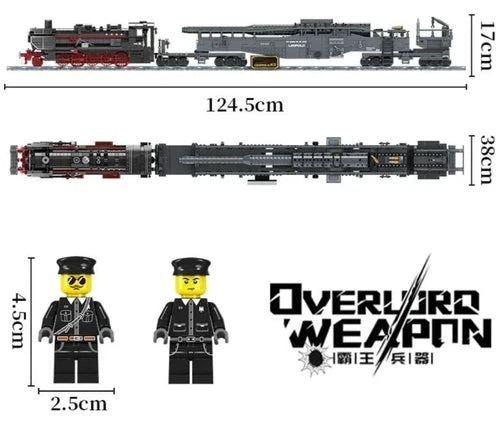 FORANGE #FC4301 - Krupp K5 Leopold Railway Gun - Building Block Set