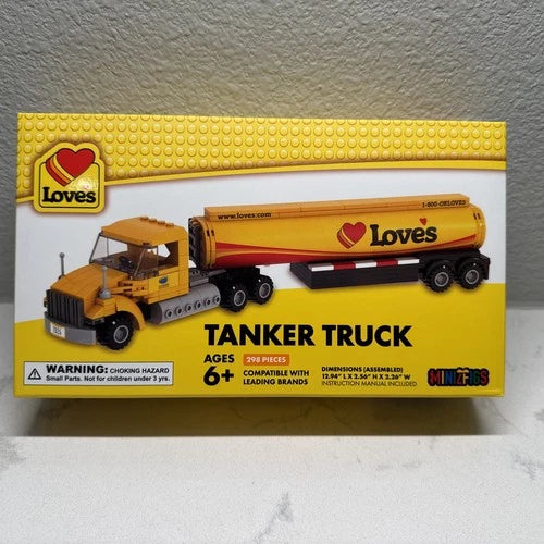 NIB Love's Travel Stop Tanker Truck Minizfigs Building Toy Bricks