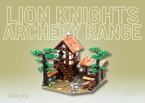 MOC-134494 Lion Knights' Archery Range fitting to 10305 building blocks Toy gift