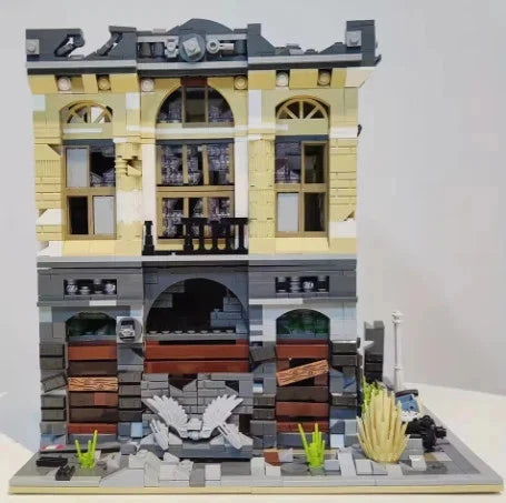 NEW Doomsday Bank Building Blocks Set Model Adults MOC Apocalypse Zombie Ruin