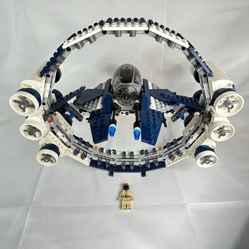 MEOW Star Wars 7661 Jedi Starfighter w/ Hyperdrive Booster Ring 2007 READ