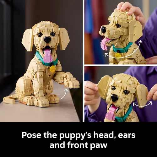 LEGO Icons Golden Retriever Puppy Building Set for Adults, Ages 18+ - Decor for