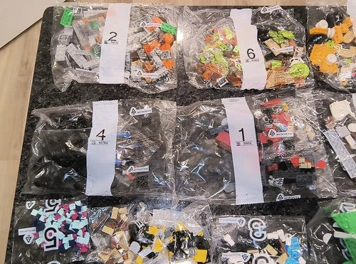 MEOW Lot of 57 Random Sealed Poly Bags From Unknown Sets 5 Pounds Worth
