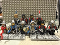 LEGO Castle Knights Minifigure Lot W Weapons Lionknight, Blue Lions, Red Dragons