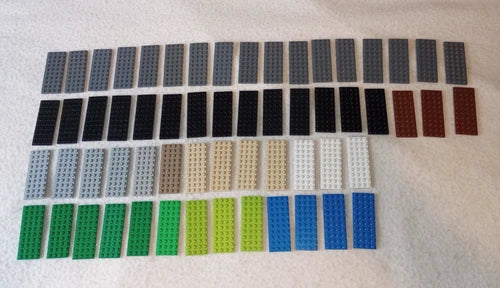 60 plates LEGO ® 4 x 10 plate 3030, u receive all 60 plates shown; Free Shipping