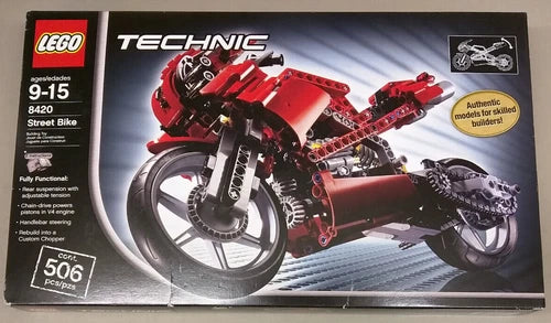 LEGO Technic 8420 Street Bike NEW Racing Motorcycle Chopper Shocks Steering