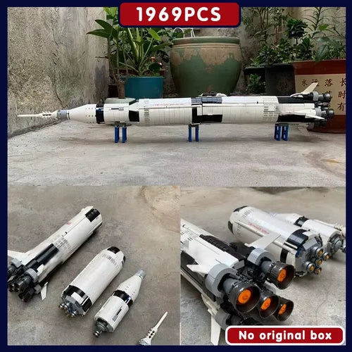 New Apollo Saturn V Space Rocket Building Blocks NASA Model Set Toy Display Gift