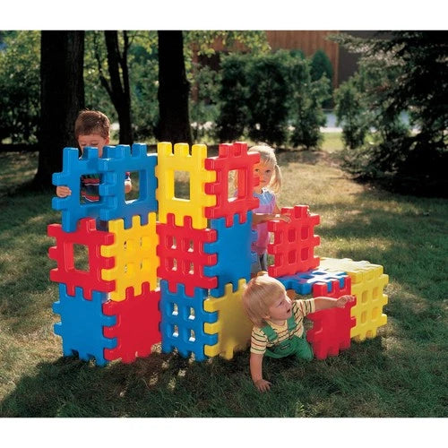 Little Tikes Big Waffle Block Set - 18 pieces Blue/Red/Yellow