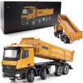 1:14 Scale RC Dump Truck, 4WD 2.4Ghz RC Truck with Trailer, 12CH RC Construction