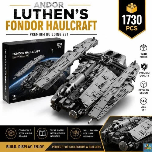 Luthen Fondor Haulcraft MOC Building Blocks 1730Pcs Star W Collector Display Set