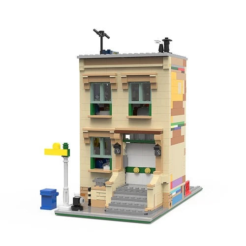 Modular Building Street with Interiors MOC 944 Pieces Building Blocks Set
