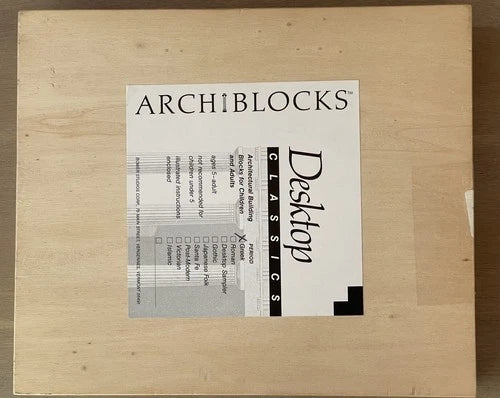 NEW Bower Studios Architect Blocks Desktop Classics Greek Wooden Building Set