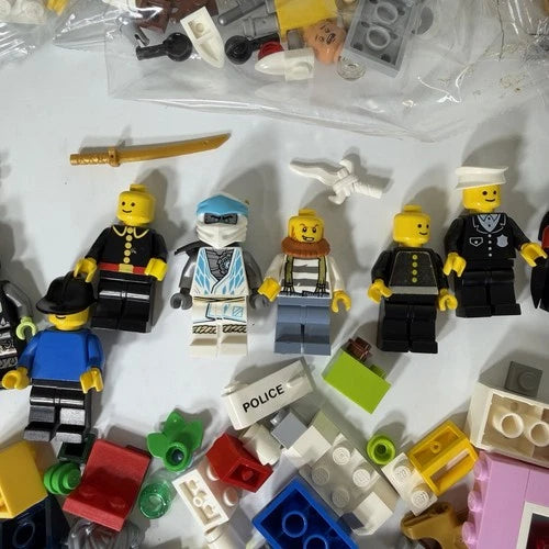 LEGO Bulk Lot 8 Lbs Mixed Parts Minifigures Vehicles Ninjago Ice Dragon