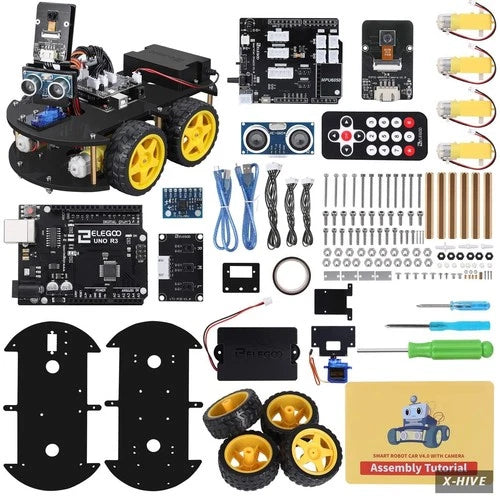 ELEGOO UNO R3 Smart Robot Car Kit V4 for Robotics for Kids Ages 8-12 12-