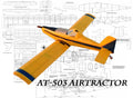 AT-503 Air Tractor Electric 40" WS RC Airplane Laser Cut Balsa Short Kit +Plans