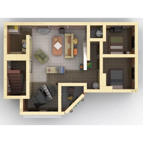 Modubrix MOC-105976 Lounge Architecture Model Street Scene 990 Parts