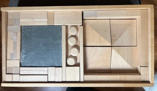 1994 Frank Lloyd Wright Archiblocks Master Building Maple Block Set - Complete