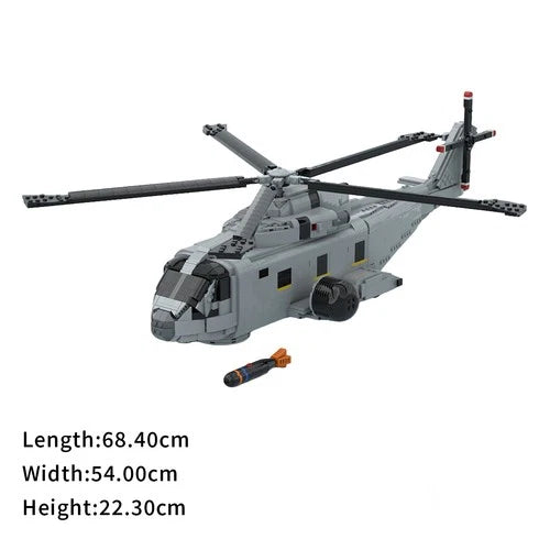 Custom MOC-236058 AW-101 Multi-Purpose Helicopter Building Blocks Set (2285PCS)