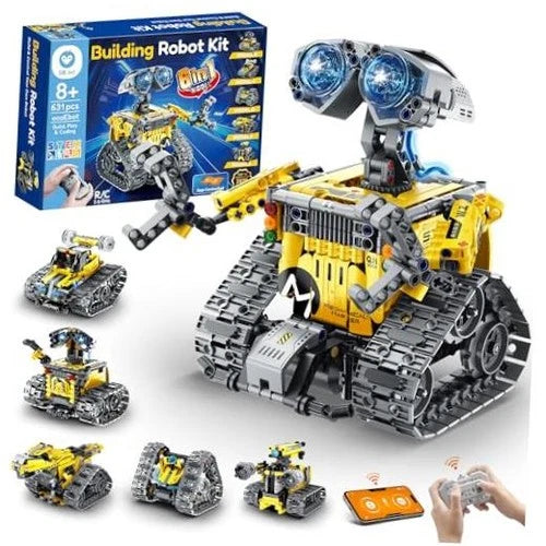 Robot Building Kit with APP & Remote Control Gifts for Boys 8-13 \| 1-yellow