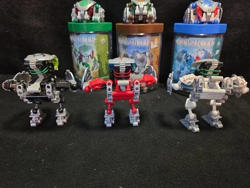 LEGO Bionicle: BOHROK-Kal 8573-8578 -Set of 6, Half With Cannisters/Manuals