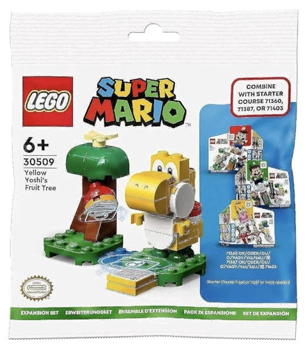 Sealed - Lego Super Mario Polybag Yellow Yoshi 30509 & Mushroom 30385 Lot 9x New