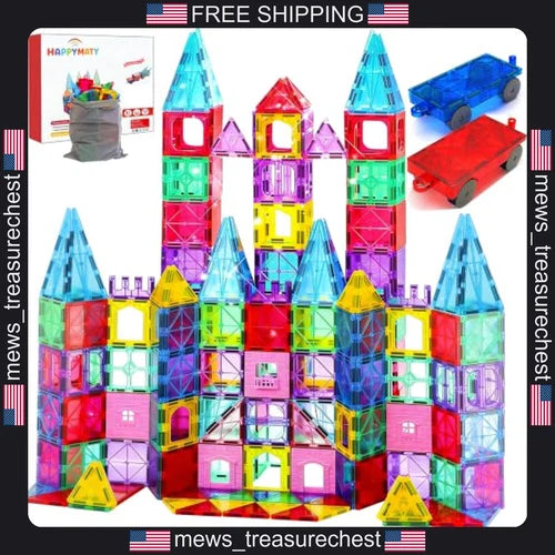 Magnetic Building Blocks Set 106PCS Antibacterial Silver Ion Protection