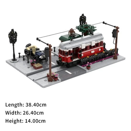 ZITIANYOUBUILD Trolley Crossing 1667 Pieces Building Toys Set Playset
