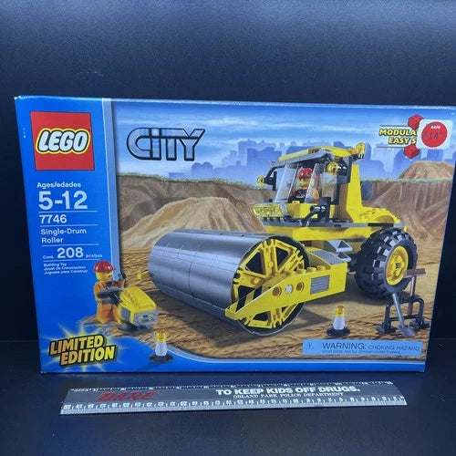 LEGO City 7746 Single-Drum Roller NEW! Construction Truck Compactor Steamroller