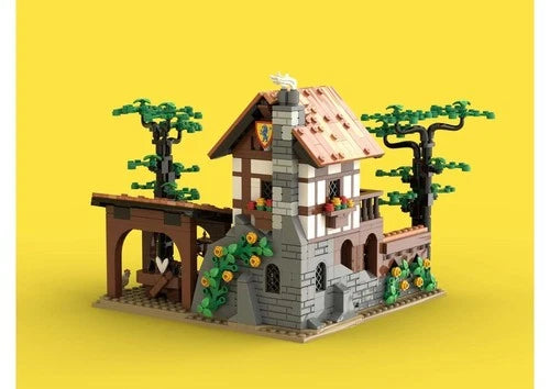 MOC-134494 Lion Knights' Archery Range fitting to 10305 building blocks Toy gift