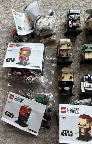 READ LEGO Star Wars Brickheadz Lot Of 26 Luke Anakin Leia Boba Vader Maul More