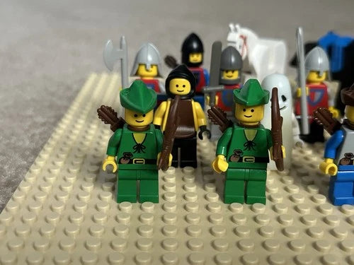 LEGO Vintage Castle Knights Minifigure Lot Forestman Ghost + Weapons 80s 90s