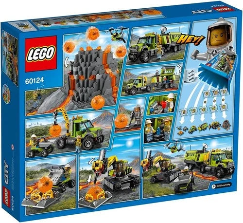 LEGO City 60124 Volcano Exploration Base - NEW Sealed Retired - Large 824pc Set