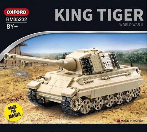 OXFORD Brick for Mania German King Tiger Tank WWII Building Block Set BM35232