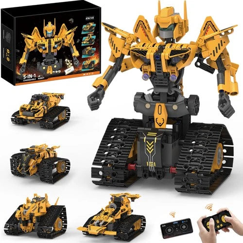 Robot Building Kit, 5-in-1 STEM Construction Toys with Remote & APP Control