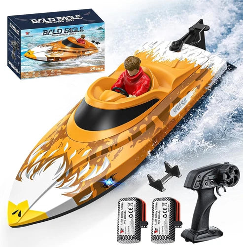 YESHIN RC Boat, 25 KPH Remote Control Boat for Kids 8-12 and Adults, Self-Righti