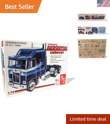 Kenworth Aerodyne Cabover Model Building Kit - Detailed 1/25 Scale Replica