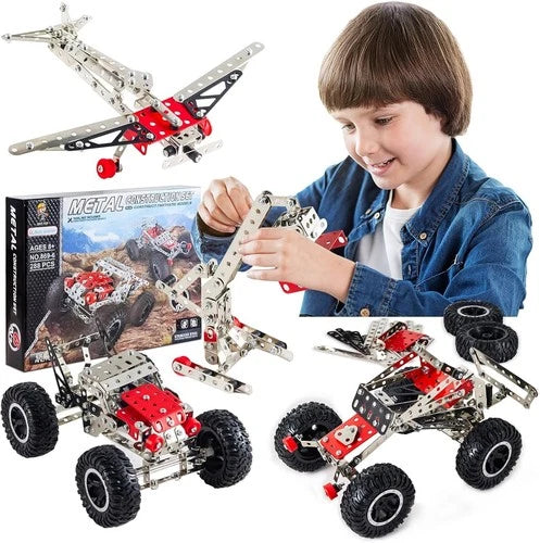 Innovative 6-in-1 Metal Model Car Building Kit - Hands-On STEM Project for Kids