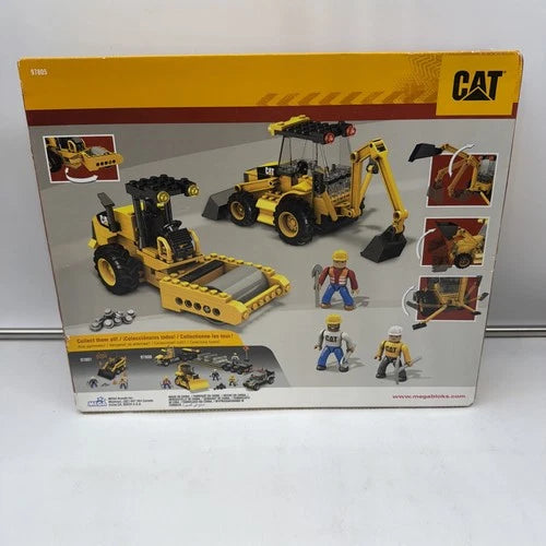 MEGA BLOKS 2013 AMERICAN BUILDERS CAT ROADBUILDING UNIT 332 PCS AGES 5+ #97805
