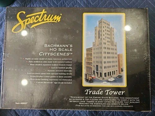 Bachmann 88007 HO 1/87 Scale Spectrum Trade Tower Building Kit Sealed. C6