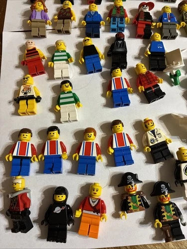 Vintage Lego Minifigures Heads Torsos Limbs 1 & 1/ 2 Pounds In All