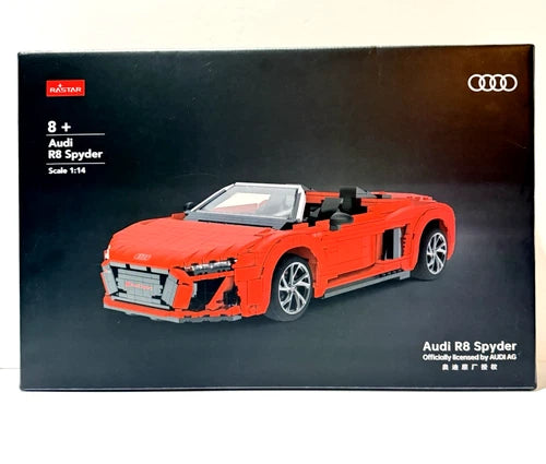 RASTAR Audi R8 Spyder Building Blocks Model Car 1:14 Scale New In Box
