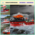 Remote Control Tugboat RC Jet Boat 1/12 Scale 2.4GHz 4CH 8km/h for Beginners - R