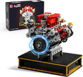 488 V8 Engine Kit with Motor, Building Blocks for Adults, 1123 PCS