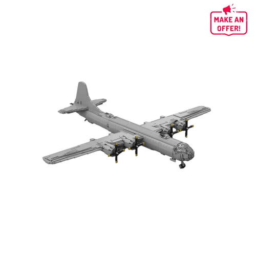 MOC: 1:35 Scale Plane with Moving Flaps and Gear 3096 Pieces Toys Building Set