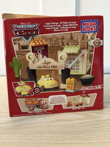 Mega Bloks Disney Pixar CARS 7788 LUIGI'S GARAGE Casa Della Tires Set NEW In Box