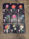 BLOCK TECH Flower Bouquet Complete Set Of 9 with Crystal Vase 2025 Series NIB