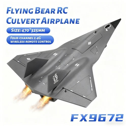 NEW RC Airplane SR-72 FX9672 EDF Jet RTF Large Stealth Culvert Fighter Aircrafts