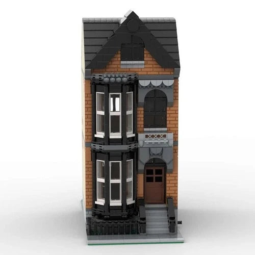 MOC-162599 Modular Brownstone House Building Block Model Brick Particle Set Cre